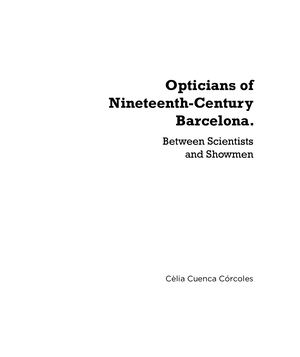 Opticians Of Nineteenth Century Barcelona (Traducció Els òptics de la Barcelona del segle XIX)
