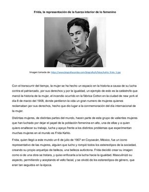 Frida, La Representación De La Fuerza Interior De Lo Femenino