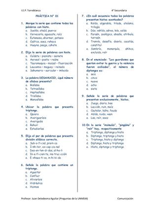 Sílabas Y Secuencias Vocálicas