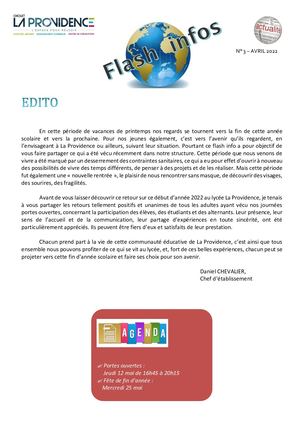 Flash Avril 2022