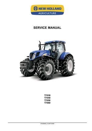 New Holland T7040 Tractor Service Repair Manual Instant Download