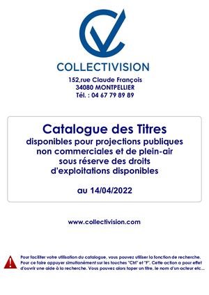 Catalogues De Films Collectivision - PLEIN AIR OU AVEC COMM - DOCUMENTAIRE