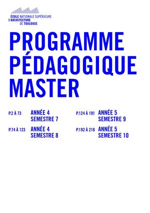 Programme Master 2021-2026