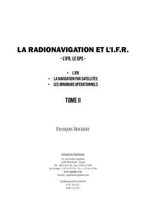 Extrait 1717 La Radionavigation Et L'ifr L'ifr, Le Gps Tome 2