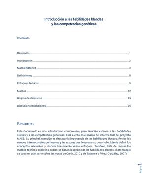 Introducción A Las Habilidades Blandas y Competencias Genéricas