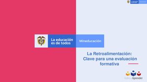 La Retroalimentacion Clave Para Una Evaluacion Formativa