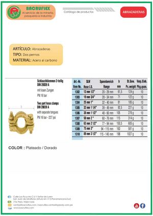 Abrazadera Doble Perno Mullenbach
