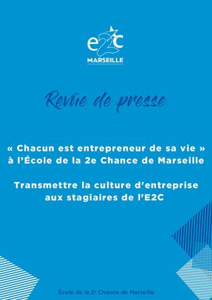 Revue De Presse Chacun Est Entrepreneur De Sa Vie