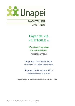RA 2021 Secteur Habitat MTL- Foyer De Vie L'Etoile