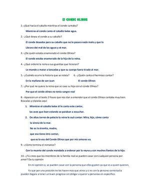 Lectura El Conde Olinos Yosselin Rivera