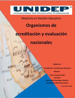 Organismos de acreditación y evaluación  Nacionales