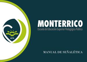 Manual De Señalética Pedagógico Monterrico
