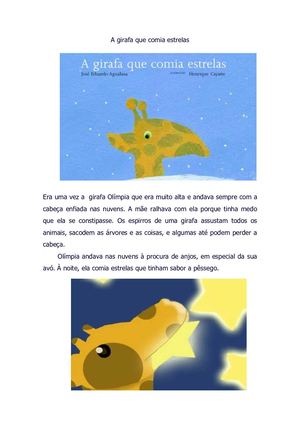 Calaméo - A Girafa Que Comia Estrelas