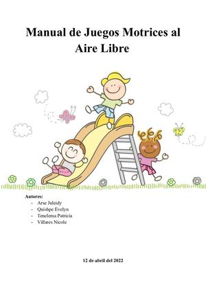 Manual de Juegos Motrices al aire libre