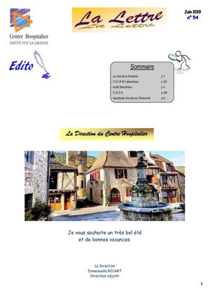 EDITO JUIN 2019