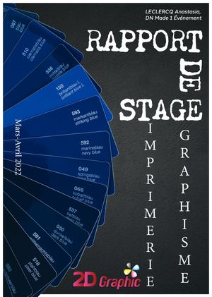 Rapport De Stage LECLERCQ Anastasia