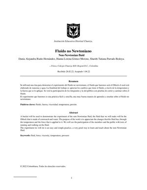 INFORME CIENTIFICO FLUIDO NO NEWTONIANO