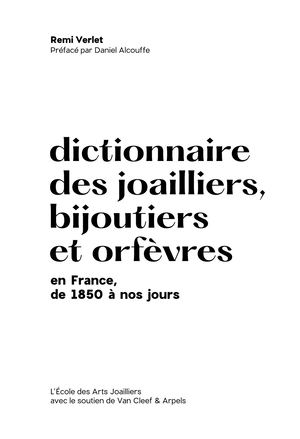 Dictionnaire des Joailliers, Bijoutiers et Orfèvres