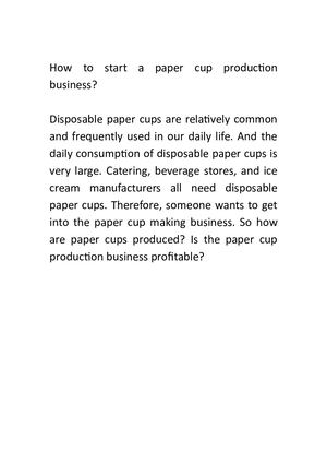 How to start a paper Cup Making Business--YG paper cup machine manufacturer