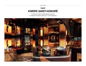 Dossier de presse - kwerk Saint-Honoré