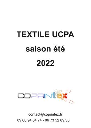 Catalogue UCPA ETE 2022