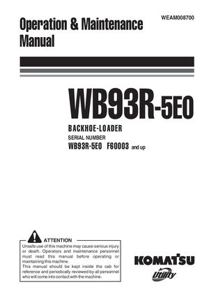 Komatsu Wb93r 5e0