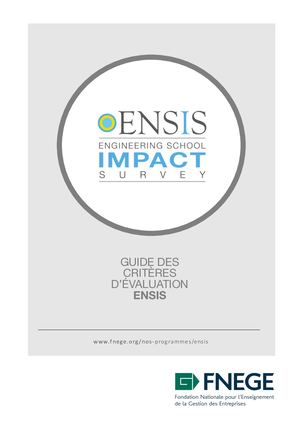 Guide Des Critères Ensis 2022