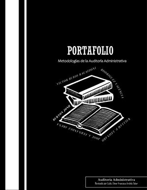 Portafolio: Enfoques de la Auditoria Administrativa