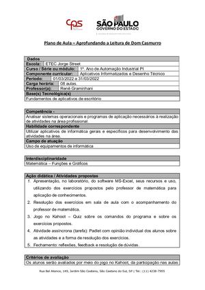 Plano De Aula 2022 Ensino Híbrido Rene