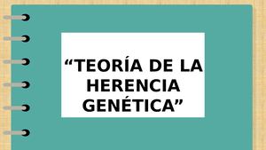 TEORÍA DE LA HERENCIA GENÉTICA