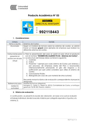 Contabilidad De Costos 1 - PA3
