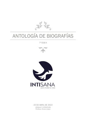 ANTOLOGÍA DE BIOGRAFÍAS - 7º A