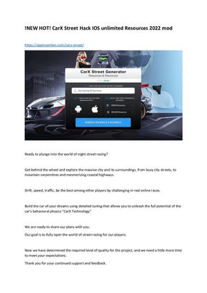 !New Hot! Car X Street Hack Ios Unlimited Resources 2022 Mod