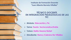 Teoria Sociocostructivista