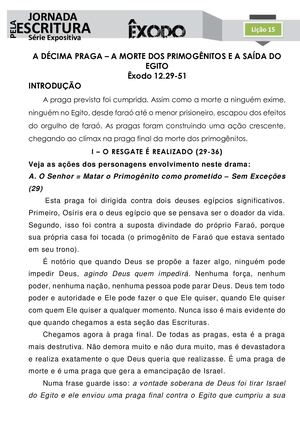 Estudo 15 ÊXodo 12 29 51