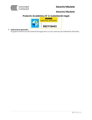 Derecho Tributario - PA3