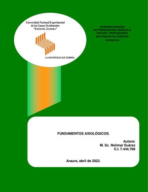 1 Ensayo Crítico Fundamentos Axiológicos Nolimar Suárez