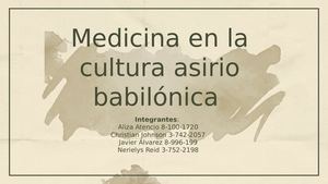 Medicina En La Cultura Asirio Babilónica