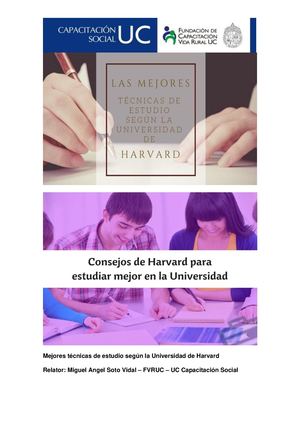 Tecnicas De Estudio Segun Modelo Universidad De Harvard Masv Fvruc