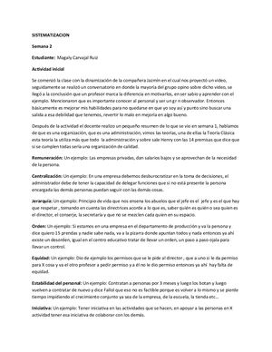 Sistematizaciones y Dinamizaciones