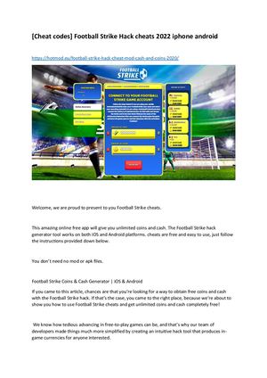 [Cheat Codes] Football Strike Hack Cheats 2022 Iphone Android