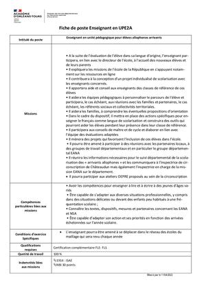 Enseignant Upe2a