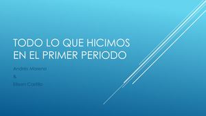 Evidencias Primer Periodo