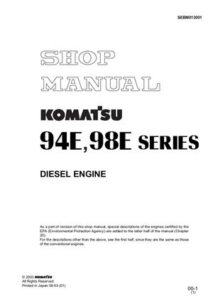 94e,98e Komatsu