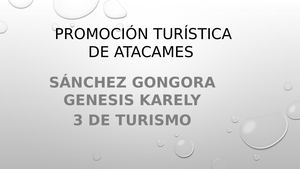 PROMOCIÓN TURÍSTICA DE ATACAMES
