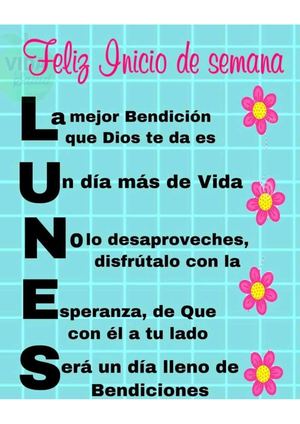 Saludo de inicio de semana