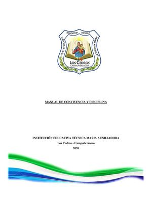Manual De Convivencia COLEGIO MARIA AUXILIADORA