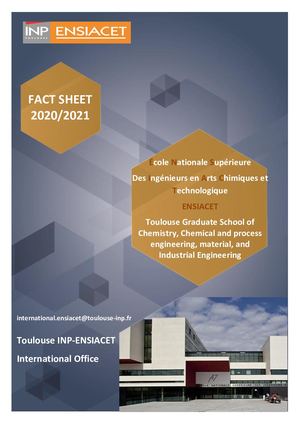 Booklet Toulouse Inp Ensiacet 2019 2020
