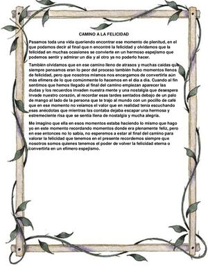 Camino A La Felicidad