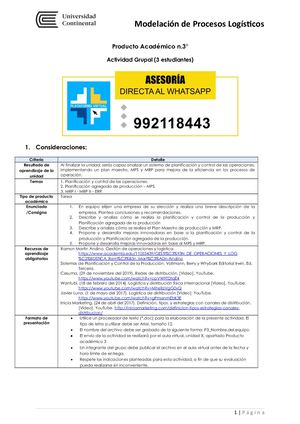 Modelación De Procesos Logísticos - PA3